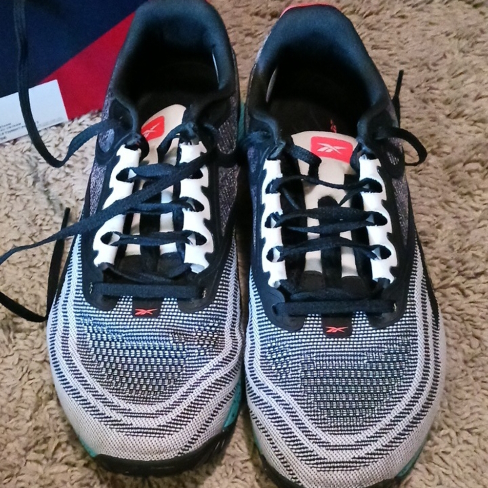Reebok Nano X2 Black/White Athletic Shoes Sz 9.5